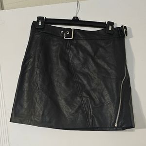 Decree Faux Leather Mini Skirt